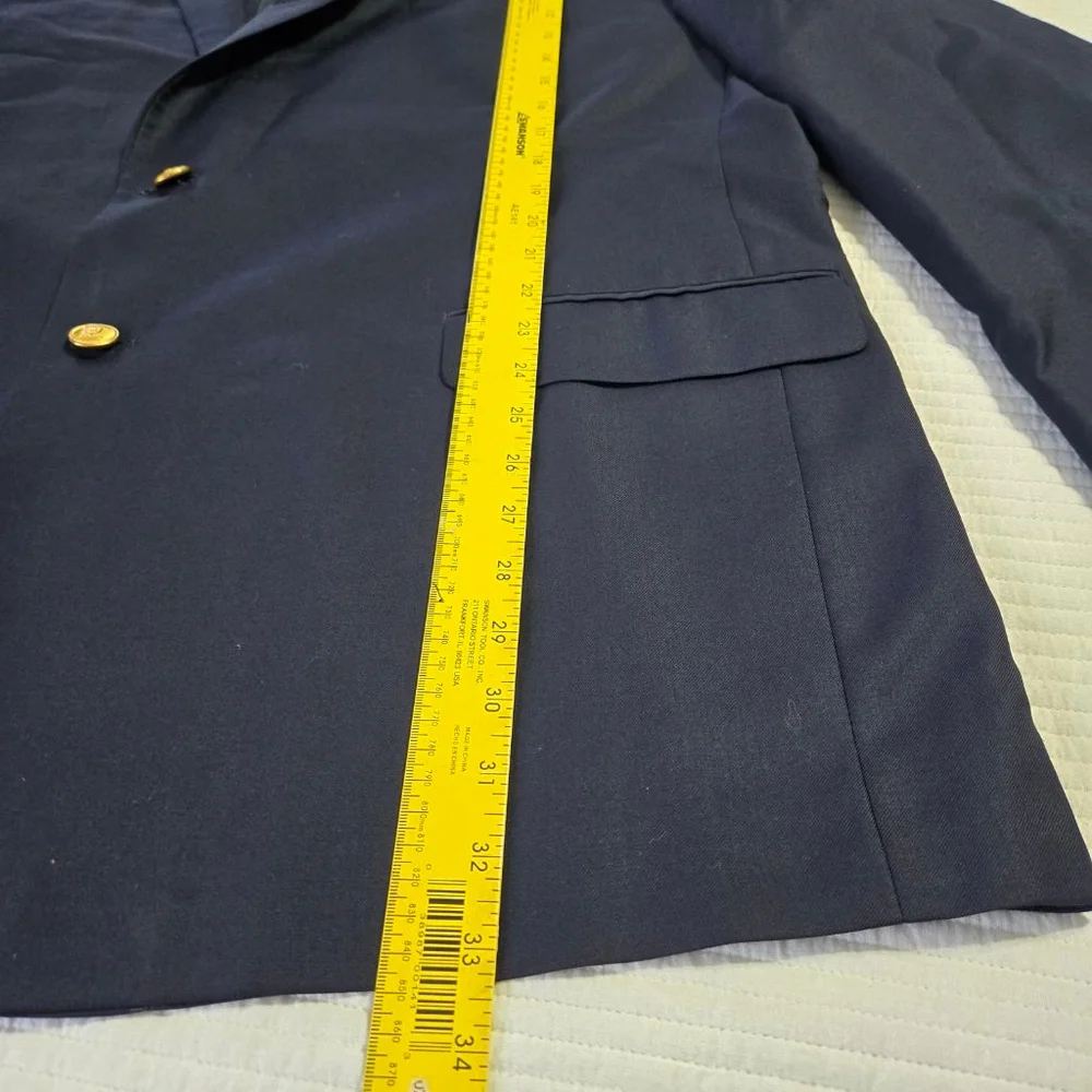 Men's LAUREN Ralph Lauren Navy Gold Button Blazer
